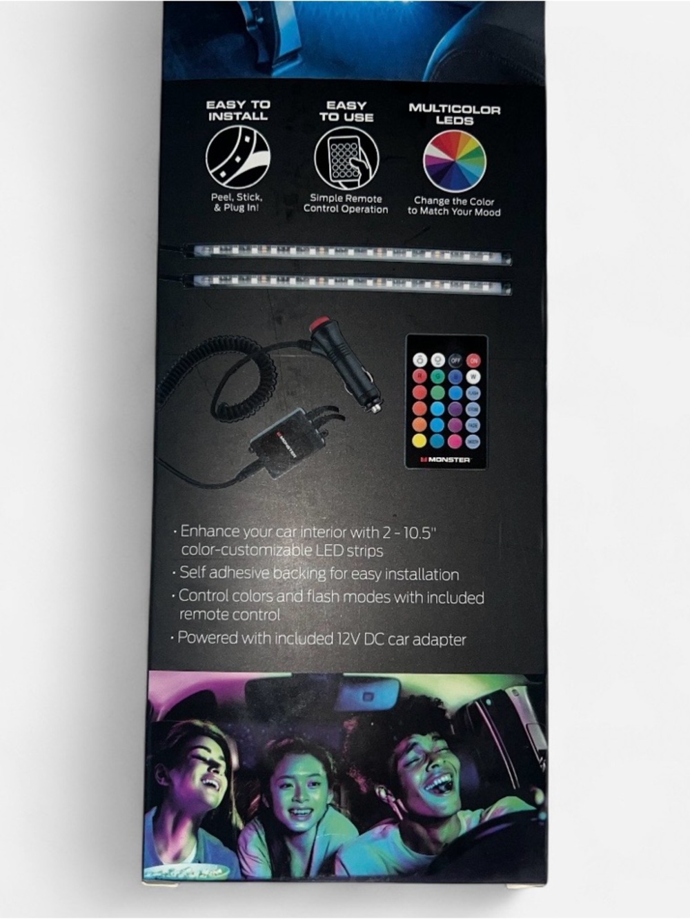 RGB LED Remote Control Car Interior Lights - Multicolor - Picture 2 of 3